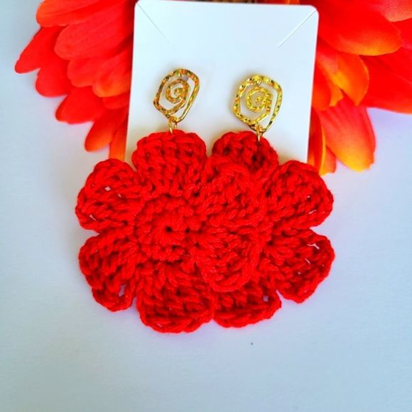 CROCHET Earrings, Summer Earrings ☀️ - Picture 4 of 10